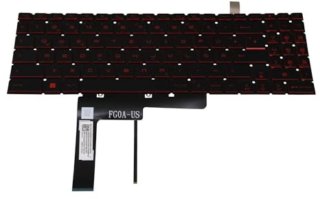 MSI 9Z.NK1BN.D0G Original Tastatur DE (deutsch) schwarz (Backlight rot) | mit Backlight für GF66 Katana 12UCO/12UCOK (MS-1584), 12UDO/12UDOK (MS-1584), 12UGSK/12UGSO (MS-1583)