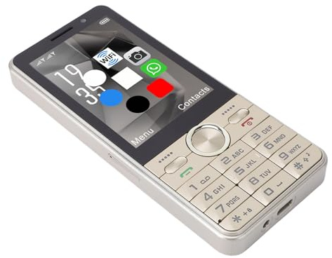 Sunydog 4G entsperrtes Telefon, 3,5-Zoll-HD-Touchscreen, Dual-SIM, WLAN, BT, große Tasten, Handy mit lautem Ton und großen Tasten, ideal für Arbeit, Reisen und Sport (Gold)