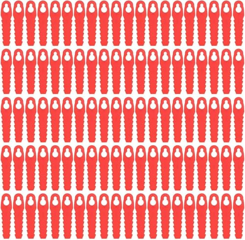 100pcs Courtyard Lawn Garden Mower Trimmer Head Blades Replacement, Plastic Cut Blade 10x5mm, Durable Lawn Mower Blade for Home Lawn Machine, Weather Trimmer Head Fashion Book