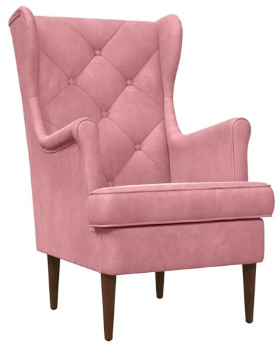 vidaXL Sessel Rosa Samt, Eleganter Sessel, moderner Samtstuhl, stilvolle Gemütlichkeit fürs Wohnzimmer, vielseitiger Sitzplatz