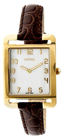 BERTHA Marisol Women's Quartz Dark Brown Genuine Leather Gold Watch BTHBR6903