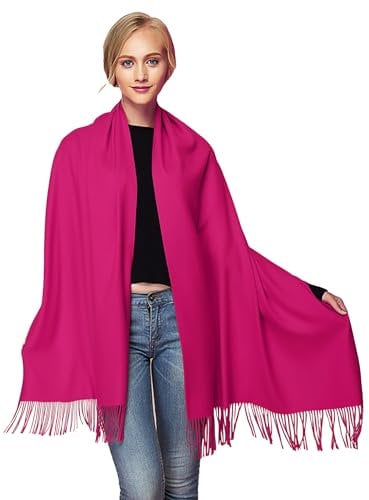 Moschen-Bayern Pashmina Stola Damen für Abendkleid Kaschmirstola Kaschmir Schal Umhang Paschmina - Pink