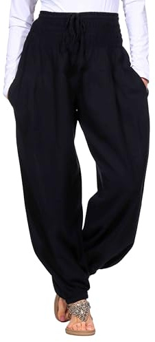 Kunst und Magie Damen Pluderhose Haremshose Sommerhose Hippie Goa Wellness Yoga