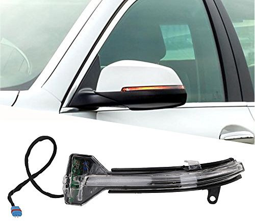 Ricoy Für F10 F07 F06 F12 F13 F01 Rückansicht LED Seitenspiegel Marker Blinker licht linse Gelb Licht (links)