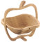 MonsterCadeaux - Panier à fuits Pliable - Pomme - Corbeille à Fruits - Dessous de Plat en Bambou - Ustensile de Cuisine - Bois - Idée Cadeau Originale - Homme - Femme