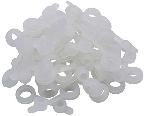 8mm Silicone Straw Hole Grommets with Plugs for Mason Jar Lids 40 PCs | Multipurpose Straw Hole Gromments with Attached Plug for Jar Lids with straw hole, Leak Proof & Airlock/ Airtight ( Pack of 40 )