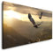 Adler in einer Gebirgslandschaft 120x 60cm Panorama Leinwand Bild XXL Format Wandbilder Wohnzimmer Wohnung Deko Kunstdrucke