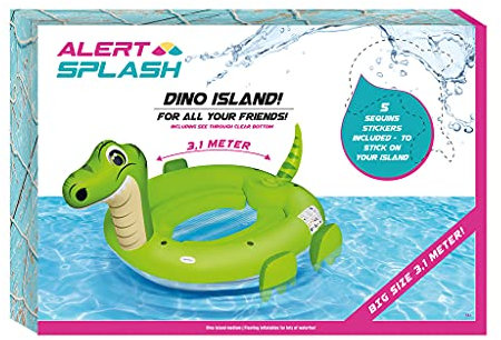 Alert XXL Riesen Dinosaurier Party Lounge Badeinsel Pool Liege Luftmatratze groß 310cm