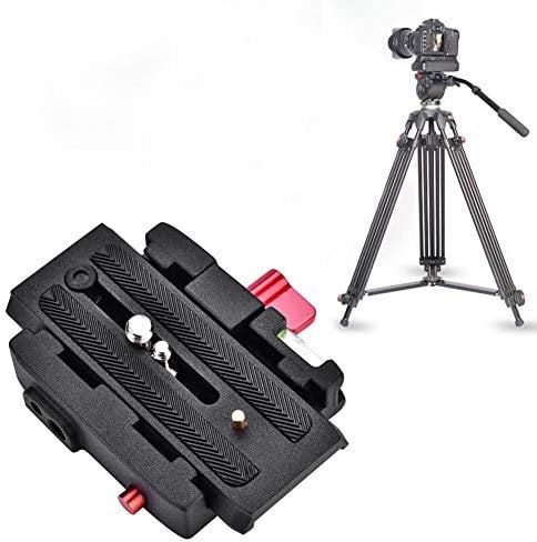 Quick Release Plate QR Clamp, Aluminium Alloy Quick Release QR Clamp Base Plate for Manfrotto 500 AH 701 503 HDV 577 for Tripod Head Quick Release