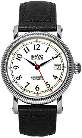 BWC Swiss Herren Uhr Analog Automatik mit Leder Armband 207685031