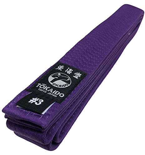 Tokaido Karategürtel violett | Violettgurt Karate Gürtel aus Baumwolle | Verschiedene Längen (255)
