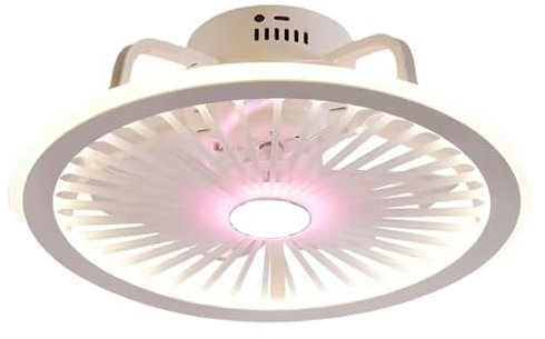 LED Leise Deckenventilator Runden Licht Dimmbar Mit Fernbedienung Ultra Dünn Design Fan Deckenleuchte Schlafzimmer Kinderzimmer Ventilator Lampe Fan Deckenlampe Fan Kronleuchter…