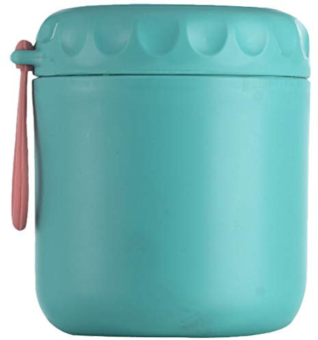Yardwe 450ml Leakproof Vacuum Insulated Hot Lunch Containers Hot Food Jar for Kids Adult (Green)