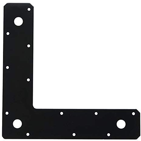 TSSS 4 PCS 230mm Steel L Right Angle Bracket, Flat Repair Plate Corner Brace Fixing Timber Connector