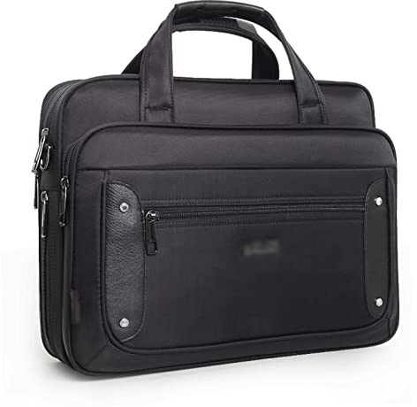 XIXIDIAN Business Herren Aktentasche Frauen Handtaschen Laptoptaschen 16 17 19 Zoll Oxford Crossbody Reisetasche (Color : Black, Size : 16inch)