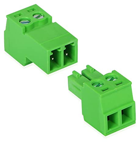 GINTOOYUN 5 set di connettori Phoenix da 3,81 mm, 2 pin, 300 V, 15EDGRK, 2 poli, 3,81 mm, morsetti a vite Pitch 2P PCB (stile 1)