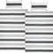REDBEST Bettwäsche-Set Streifen Sparpaket 4-TLG. Renforcé grau-Silber-weiß Größe 40x80 cm / 135x200 cm - strapazierstark, anschmiegsam, mit Reißverschluss