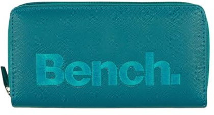 Bench Damen Geldbörse Große XXL Portemonnaie Brieftasche Reißverschluss Clutch, Farbe:Petrol