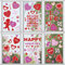 ​Quera 10 Blatt Valentinstag Fensterbilder Glitzer Aufkleber Happy Valentine's Day Herat XOXO Amor Fensteraufkleber für Zuhause Hochzeit Jubiläum Party Supplies Schaufenster Glasdekoration