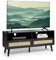 Spinningfield Black TV Unit - Cane TV Stand Cabinet for TVs up to 55 - Art Deco Television Entertainment Unit, 2 Storage Drawers & 2 Open Shelves - Rattan Lounge & Living Room Furniture - Whitworth
