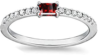 Erstellt Edelsteine Octagon Facettierter Rubin Cz Ring – 999 Silber Reinheit Roter Rubin Cz Edelsteine Ring – Mann Schmuck Geschenk für Weihnachten
