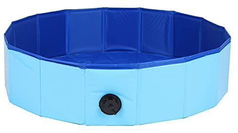 KUIKUI Piscina plegable para mascotas, portátil y duradera para uso en interiores y exteriores.