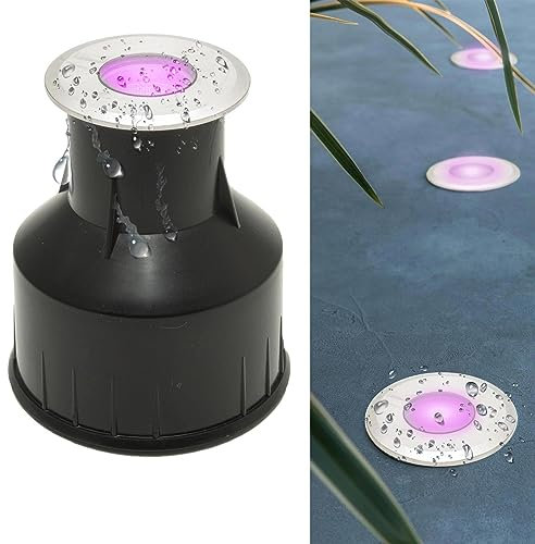 Planetitaly Faretto LED Calpestabile 4W RGBW IP68 Segnapassi da Incasso per Esterno Giardino Piscina 24V