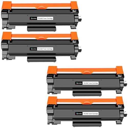 LeciRoba TN-2420 für Brother TN2420 TN-2420 TN2410 TN-2410 toner für Brother DCP-L2530DW L2510D L2537DN L2550DN HL-L2350DW L2310D L2357DW L2370DN L2375DW MFC-L2710DW L2710DN L2730DW L2750DW (4Schwarz)