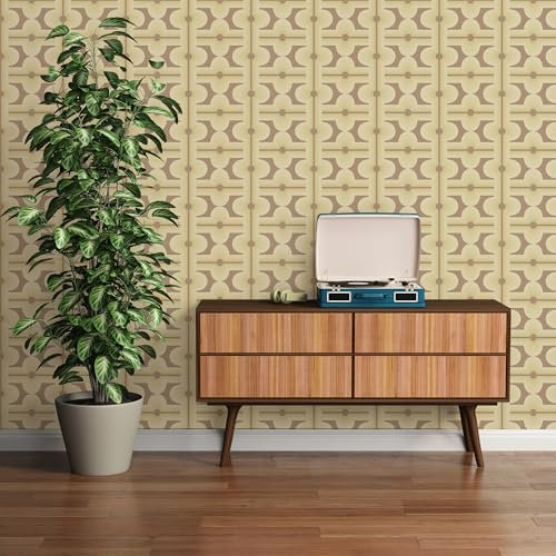 A.S. Création Retro-Tapete 70er Jahre 0,53 x 8,5 m -Tapete-Vintage Grafik-Muster in Braun, Grün - Vliestapete Retro Chic Made in Germany - 395333