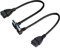 HSP-HSWITI SuperSpeed Lot de 2 câbles d'extension USB 3.0 mâle à femelle à 90 degrés pour appareil avec port USB 20 cm