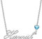 Kraven Damen Kette mit Namen Blauer Geburtsstein-Anhänger Halskette Namenskette Geschenk Personalisiert Damenkette Buchstaben Kette Geschenkidee für Frauen Teenager Mädchen Tochter (Hannah)