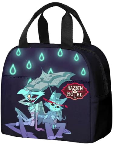 Xinchangda Hazbin Hotel - Bolsa de almuerzo de anime Alastor/Angel Dust/Charlie Morningstar/Vaggie, lonchera portátil para niños y niñas, picnic escolar