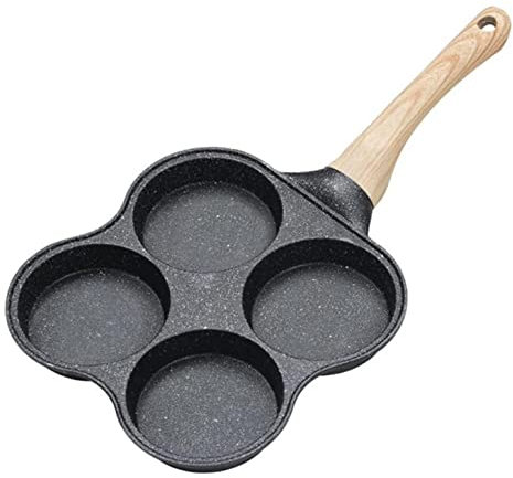 Padella per pancake ripiena Padella per pancake Padella per uova, hamburger per uova fritte a quattro stampi Mini padella per uso domestico Stampo per hamburger di carne per uova Artefatto per gn