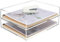 SANRUI 2 Tier Paper Organizer for Desk, Acrylic Stackable Letter Tray, Clear Paper Tray, Desk A4 File Tray Organizer Paper Sorter for Office, Home or School 12.4inx8.86inx 5.31in