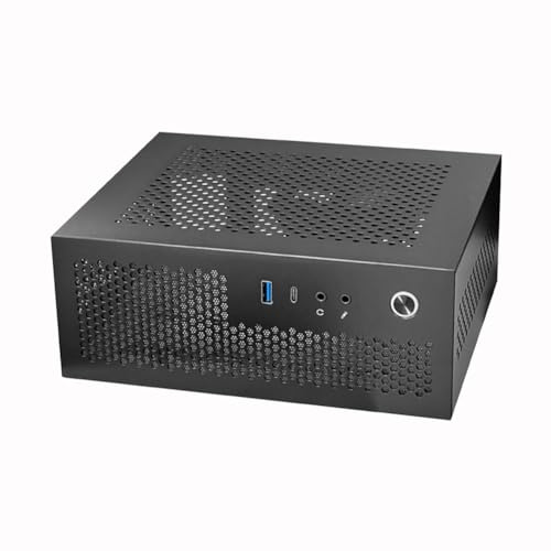Lnfxkvva A09 HTPC Computer Case Mini ITX Gaming PC Chassis Desktop Chassis USB3.0 Type-C Computer Case Home Computer Case Easy Install Black