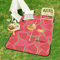 Surwin Picknickdecke Wasserdicht Waschbar, 3D Obst Muster Stranddecke Sandfrei Campingdecke Outdoor Oxford Stoff Strandmatte 2 in 1, 150x100cm Tragbare Strandunterlage (Rot Wassermelone)