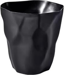 ZYYASHSV Poubelle Poubelle Simple, ménage Salon Cuisine sans Couvercle, Grand Panier à Papier créatif Chambre à Coucher Bureau Poubelle à Pas Poubelle de Cuisine(Noir,L)