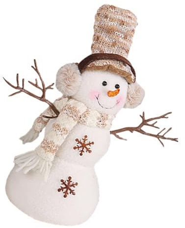 Cabilock Schneemann Puppe Weihnachten Dekoration Tischnummer Plüschfigur Heimtextilien Geschenkidee Partydekoration Fensterdekoration