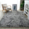 YUANWAN Hochflorteppich Langflor Teppich 70 x 230 cm Waschbar Und rutschfest Hochflor Waschbarer Teppich Shaggy Teppiche Wohnzimmer für Wohnzimmer, Schlafzimmer, Hellgrau