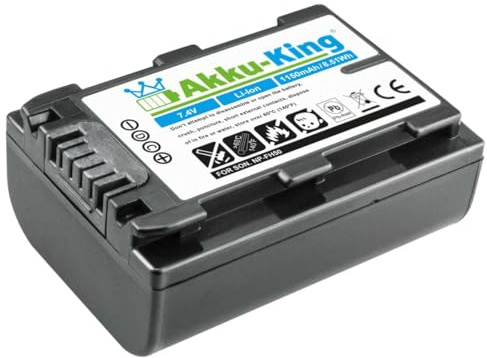 Akku kompatibel mit Sony NP-FH50 - Li-Ion 1150mAh - für DSLR-A230, DSLR-A290, DSLR-A330, DSLR-A380, DSLR-A390, Cybershot DSC-HX