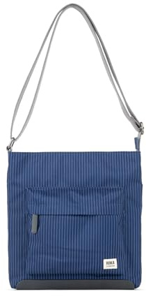 ROKA London Kennington B Dark Wash Medium Recycled Canvas Crossbody Bag