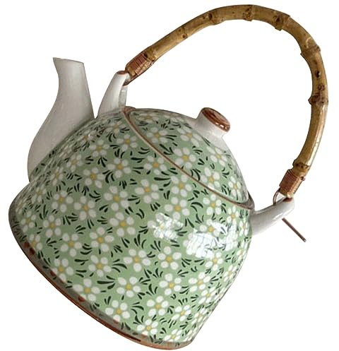 Warmhm Japanische Keramik-teekanne Mit Integriertem Siebeinsatz Großer Fassungsvermögen Hitzebeständig Für Losen Tee Früchtetee Und Teebeutel Klassisch Praktisch Für Haus Reisen Und Gesel