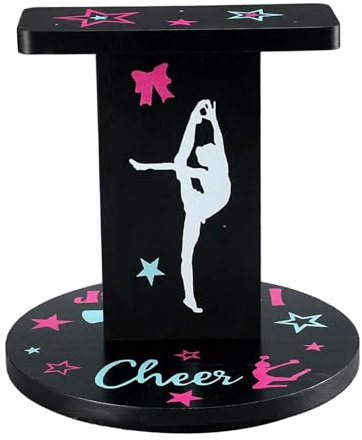 perfeclan Cheerleading Balance Board aus Holz - Trainingsgerät für Gleichgewicht & Koordination - Ideal für Cheerleader, Fitness & Physiotherapie - 33,5x33,5cm