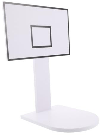 TEMPNAP Mini Panier de Basket-Ball D'intérieur pour Chambre ou Bureau, Support au Sol en PVC Blanc, Montage Facile et Usage Silencieux