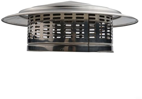 DAZZLEEX Fireplace Chimney Hat, 250Mm/300mm 304 Stainless Steel Flue Rain Cap Cover For Chimneys Ventilation Ducts, Chimneys, Exhaust Hoods(250mm)