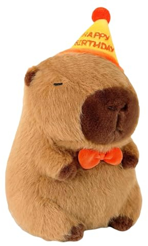 MUNSKT 1 x Capybara Plüschtier mit Hut, Geburtstag, Plüsch, Spielzeug für einen Freund, Kapibara für die Party