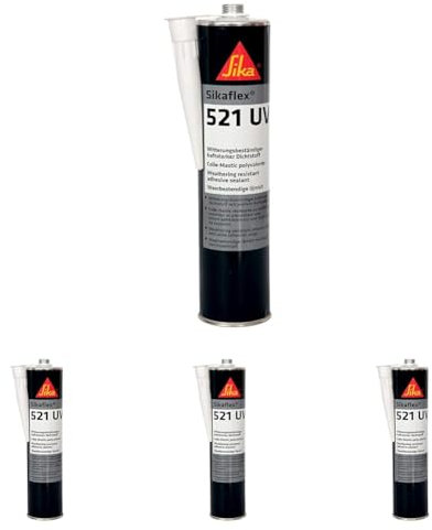 SIKA - Colle-mastic joints d'étanchéité camping-car/caravane/mobil-home - Sikaflex 521 UV Blanc - Adhérence élevée - Résistant aux UV - Sans solvant - Résiste aux conditions climatiques - 300ml