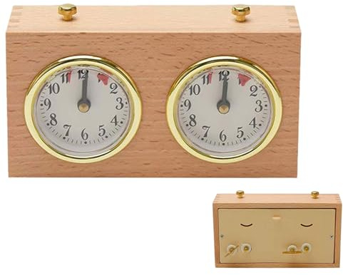 Horloge d'échecs analogique, minuterie d'échecs, Jeu analogique en Bois, minuterie mécanique, Compte à rebours pour la compétition
