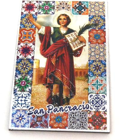 Genérico mk2 Imán para nevera Pancras de Roma San pancracio. 5,5cm x 8,5cm santos religiosos españoles. iglesia cristiana de españa. jesús dios. Navidad