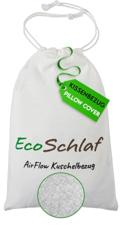 EcoSchlaf® Kissenbezug für Airflow Kopfkissen (Wechselbezug Grau) | Ersatzbezug mit Kühl- und Wärmeeffekt | Weich & Kuschelig | Pillow Cover aus Bambusfaser I Zertifiziert